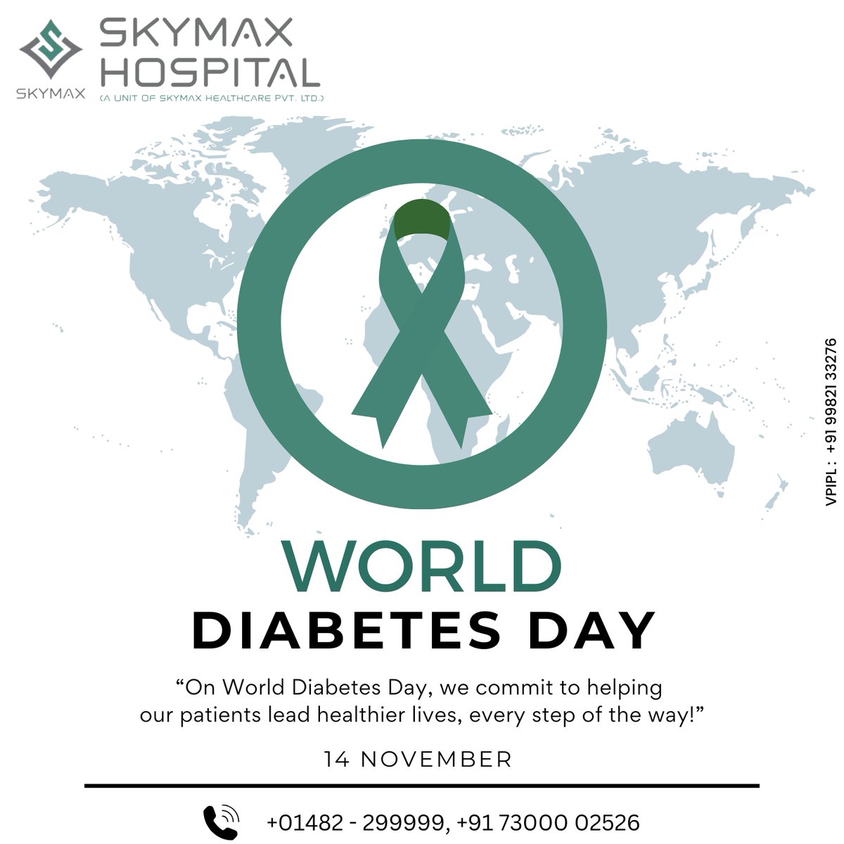 SkymaxHospital's tweet photo. This World Diabetes Day, Skymax Hospital reaffirms its commitment to supporting healthy living and diabetes prevention. Together, let's raise awareness, educate, and empower individuals to manage diabetes effectively. Your health is our priority every step of the way! https://t.co/nOhbnJz3BG