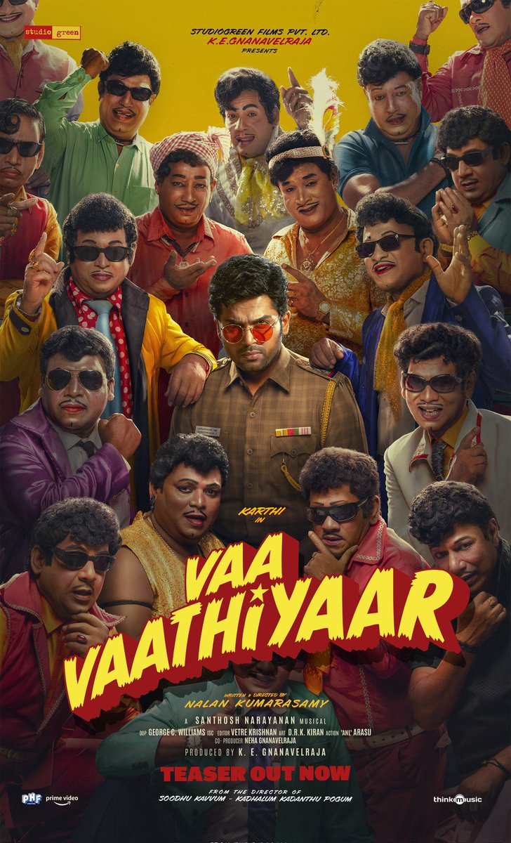 Vaa Vaathiyaar (@vaavaathiyaar) on Twitter photo Sparkle up and Celebrate the Carnival of Colorful Entertainer! ✨🥳
<a href="/Karthi_Offl/">Karthi</a>'s #VaaVaathiyaarTeaser OUT NOW
🔗youtu.be/k-JbtaDIwp0
A #NalanKumarasamy Entertainer
A <a href="/Music_Santhosh/">Santhosh Narayanan</a> Musical
#VaaVaathiyaar
#வாவாத்தியார்
<a href="/StudioGreen2/">Studio Green</a> <a href="/gnanavelraja007/">gnanavelraja</a> <a href="/IamKrithiShetty/">KrithiShetty</a> Sparkle up and Celebrate the Carnival of Colorful Entertainer! ✨🥳
<a href="/Karthi_Offl/">Karthi</a>'s #VaaVaathiyaarTeaser OUT NOW
🔗youtu.be/k-JbtaDIwp0
A #NalanKumarasamy Entertainer
A <a href="/Music_Santhosh/">Santhosh Narayanan</a> Musical
#VaaVaathiyaar
#வாவாத்தியார்
<a href="/StudioGreen2/">Studio Green</a> <a href="/gnanavelraja007/">gnanavelraja</a> <a href="/IamKrithiShetty/">KrithiShetty</a>