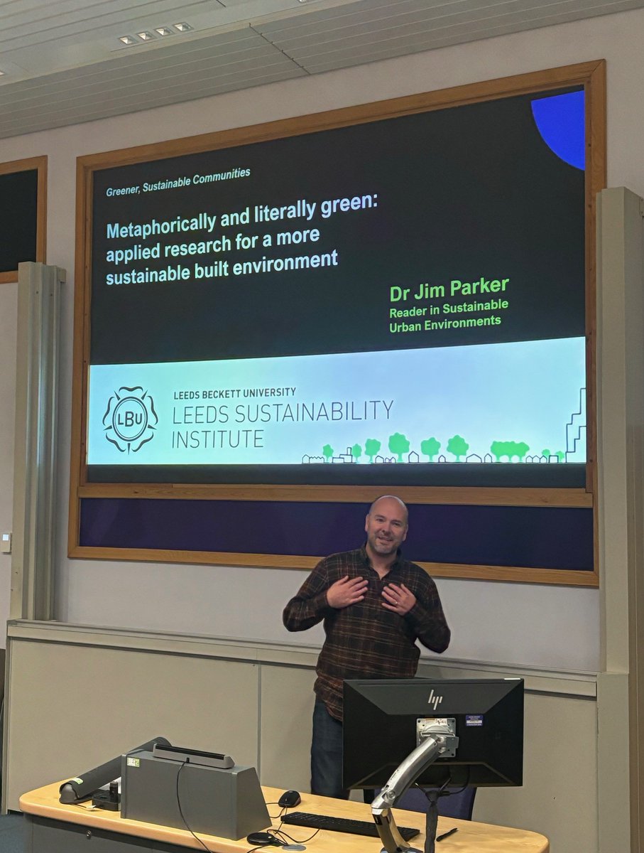 Research and Enterprise at Leeds Beckett (@lbu_rae) on Twitter photo 🏢In our final talk, Dr Jim Parker introduces the applied, policy-informing work of colleagues in <a href="/Leeds_LSI/">LSI</a>.
🌳Jim has developed sensors across #Leeds measuring the impact of treescapes in the city - showing it's 4-5 degrees cooler in these areas when it's hot. #RKEFest24 🏢In our final talk, Dr Jim Parker introduces the applied, policy-informing work of colleagues in <a href="/Leeds_LSI/">LSI</a>.
🌳Jim has developed sensors across #Leeds measuring the impact of treescapes in the city - showing it's 4-5 degrees cooler in these areas when it's hot. #RKEFest24