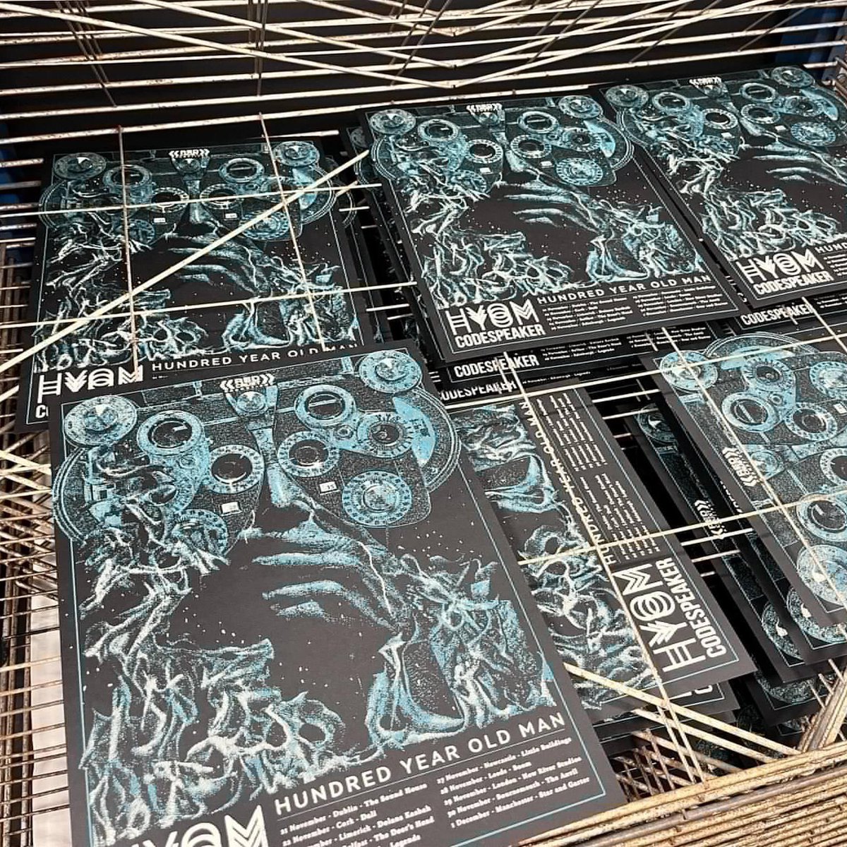 @FSR_FSR_FSR of the rad <a href="/wearestillaband/">Still</a> has smashed this print job for my <a href="/HYOMband/">Hundred Year Old Man</a> tour posters

Go catch this tour if you get the opportunity! Gonna be a belter. 
X