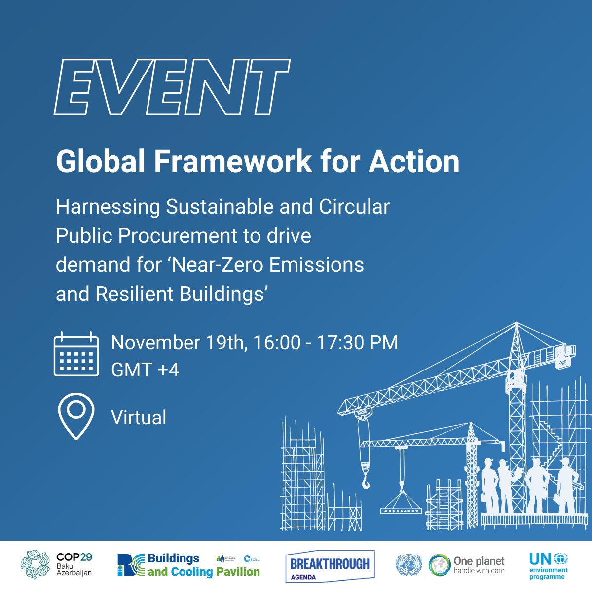 One Planet Network (@10yfp) on Twitter photo It is 6 days to go until the #COP29 launch event of the 'Global Framework for Action on Sustainable Public Procurement (SPP) in Construction.🏗️
➡ Register Now! events.teams.microsoft.com/event/c8fe2e6a…
#BuildingsCoolingPavilion #BuildForClimate It is 6 days to go until the #COP29 launch event of the 'Global Framework for Action on Sustainable Public Procurement (SPP) in Construction.🏗️
➡ Register Now! events.teams.microsoft.com/event/c8fe2e6a…
#BuildingsCoolingPavilion #BuildForClimate