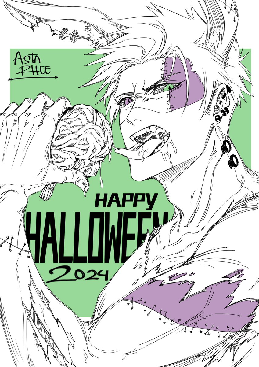 AstaRhee's tweet photo. Late Halloween sketch 🎃🧟

#halloween2024  #zombie #OC #sketch https://t.co/CuGVZBBpu4