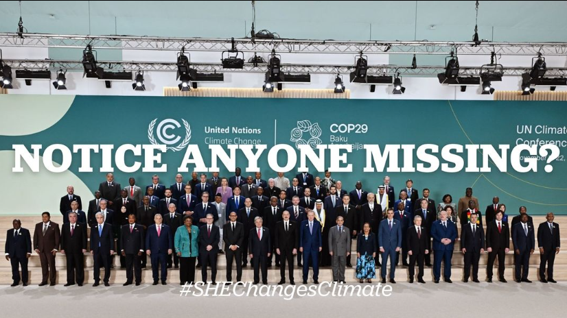 The Women's Organisation (@thewomensorg) on Twitter photo The latest #COP29 summit flopped (again) when it came to gender representation ๐
Just 8 women represented 51% of the population, alongside 69 men representing 49%.
Equal representation is needed to tackle the climate crisis. ๐ <a href="/SheClimate/">SHE Changes Climate</a> The latest #COP29 summit flopped (again) when it came to gender representation ๐
Just 8 women represented 51% of the population, alongside 69 men representing 49%.
Equal representation is needed to tackle the climate crisis. ๐ <a href="/SheClimate/">SHE Changes Climate</a>