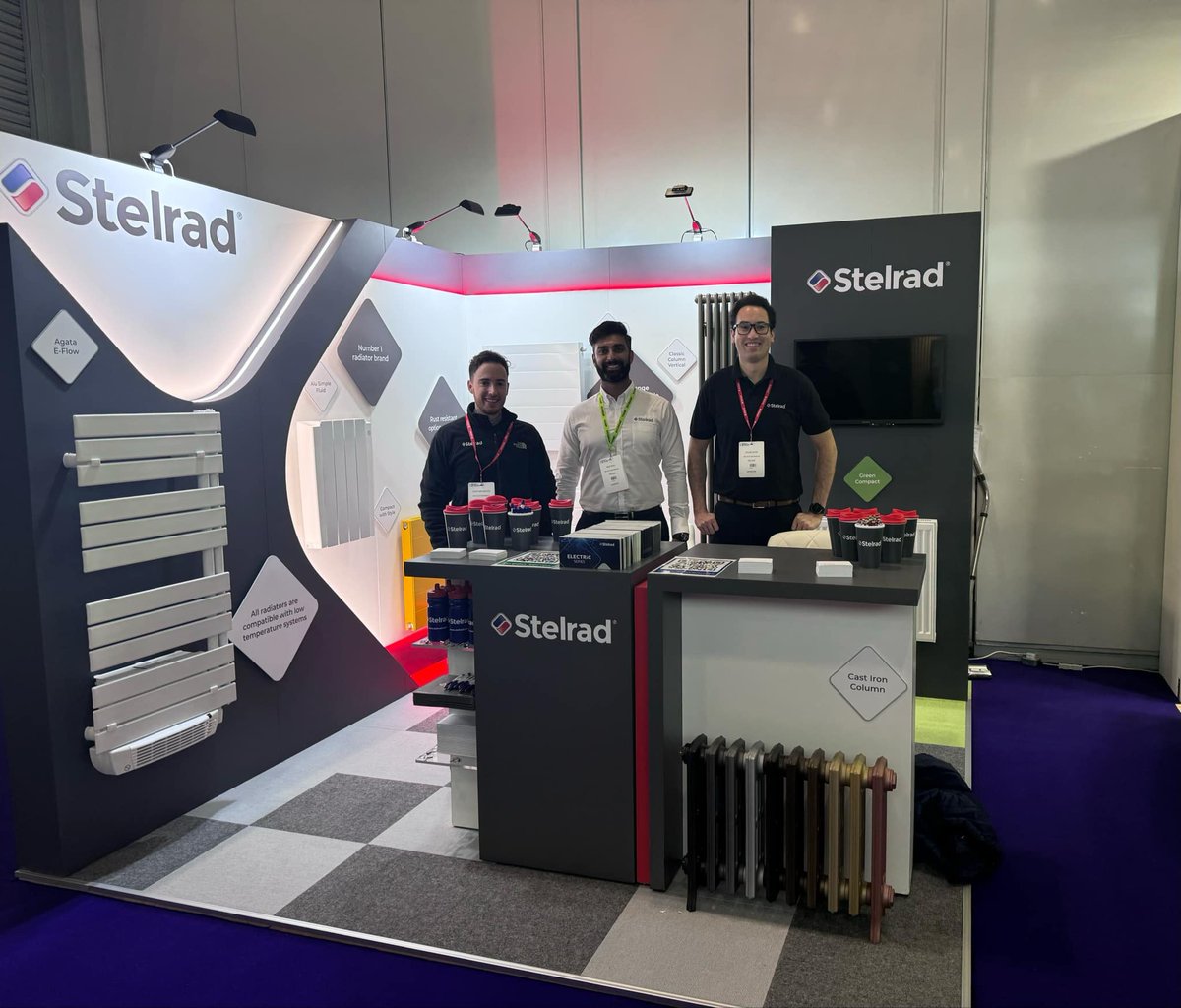 Stelrad's tweet photo. Today and tomorrow we are at @CIBSE Build2Perform Live 2024! ๐ฅFind us on stand 106 with a variety of products, and say hi to our Specification Managers Sahil Patel, Jonathan Roberts and Stuart Dixon.๐
#CIBSE #build2perform #stelrad #radiators https://t.co/VSFzfXYXMW