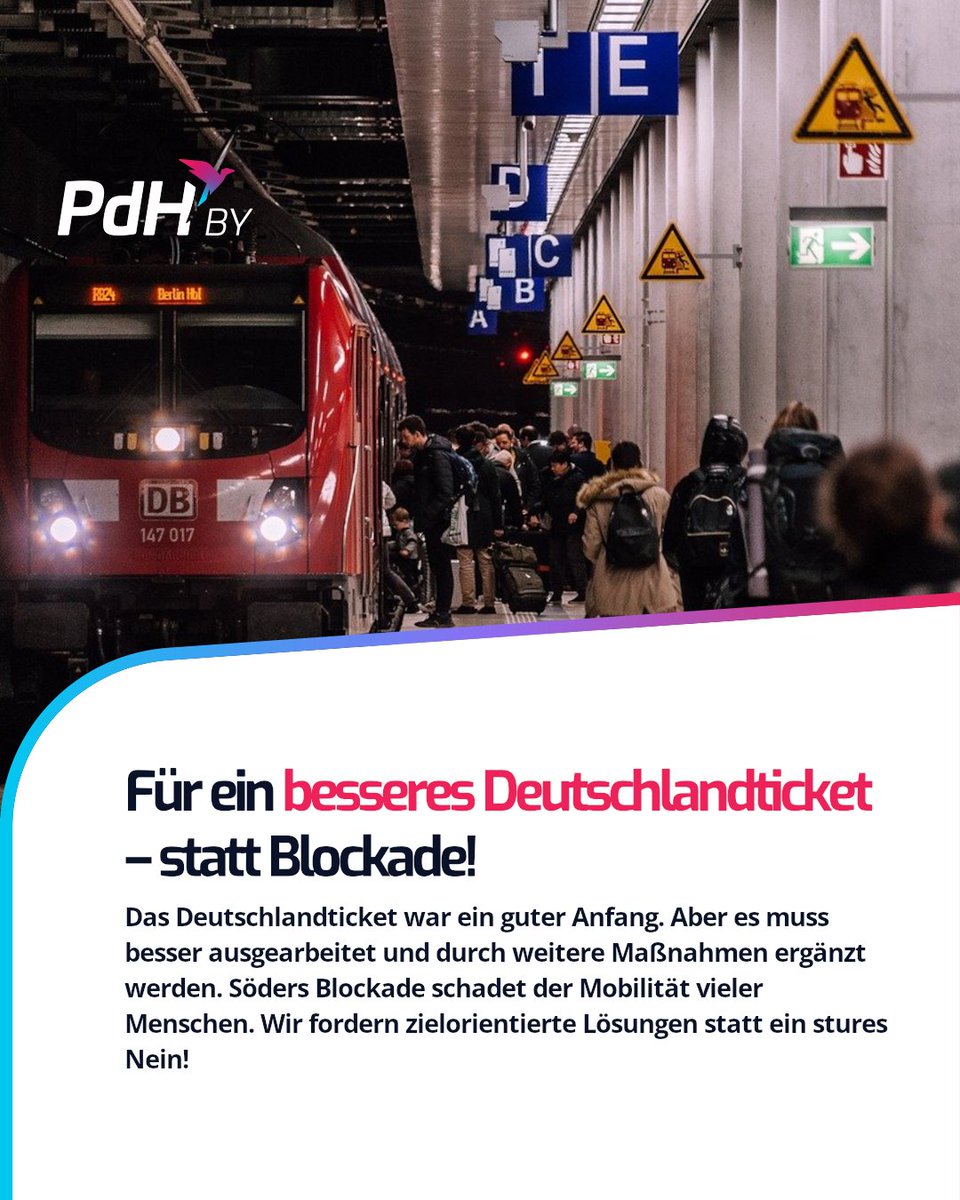 Wir stehen zum 🇩🇪 Deutschlandticket – aber fordern mehr!

 #ÖPNV #Ticket #Umwelt #Söder 
🧵