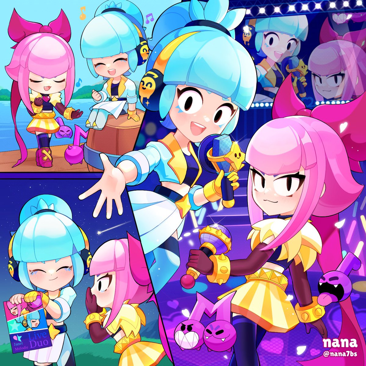 落書き　芸術　ブロスタ　美大生 Art of six demons prepared to make acrylic key chains. #ブロスタ