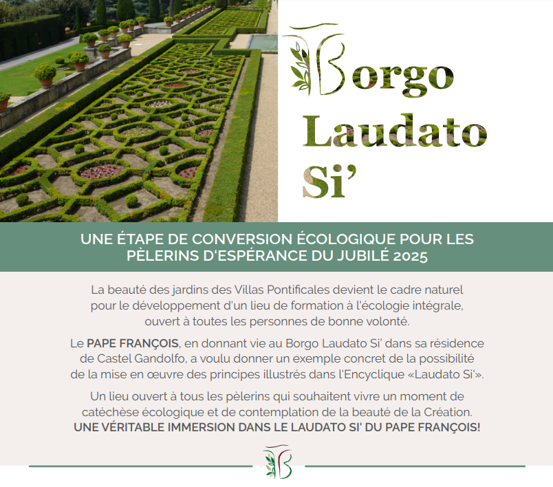 vaticanIHD_FR's tweet photo. 💚Borgo Laudato Si': Une étape de conversion écologique pour les pèlerins d'espérance du #Jubilé2025 🌱

Lisez ici: https://t.co/8mWYrfP45n @Iubilaeum_25 @CAFlaudatosi https://t.co/T5sefp3iur