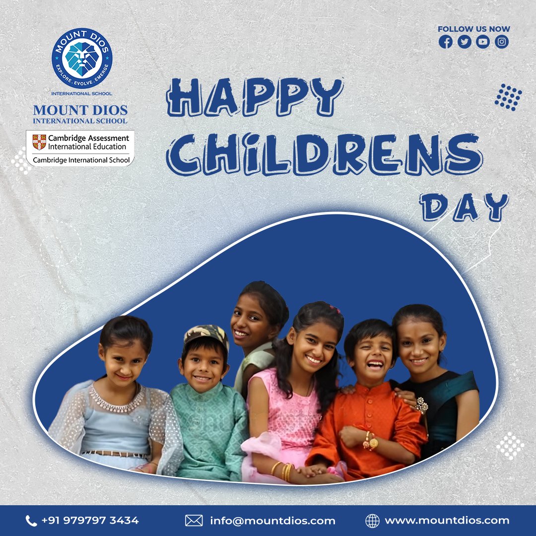 🎉 Happy Children’s Day from Mount Dios International School! 🎉

we celebrate the spirit, dreams &amp; endless curiosity of our wonderful students &amp; we believe in nurturing each child’s unique potential &amp; creating a joyful environment where they can grow and thrive.