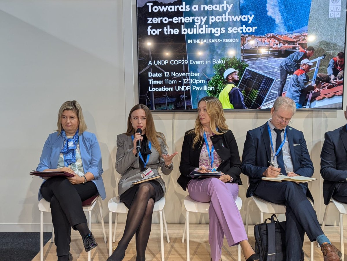 UNDP Moldova (@undpmoldova) on Twitter photo 🌍At #COP29, <a href="/carolina_novac/">Carolina Novac</a>, State Secretary at the Ministry of Energy, joined a <a href="/UNDP/">UN Development</a> panel to discuss accelerating decarbonization in Balkans+ region. She highlighted Moldova’s efforts to promote energy-efficient buildings as a key action for a low-carbon, sustainable future. 🌍At #COP29, <a href="/carolina_novac/">Carolina Novac</a>, State Secretary at the Ministry of Energy, joined a <a href="/UNDP/">UN Development</a> panel to discuss accelerating decarbonization in Balkans+ region. She highlighted Moldova’s efforts to promote energy-efficient buildings as a key action for a low-carbon, sustainable future.