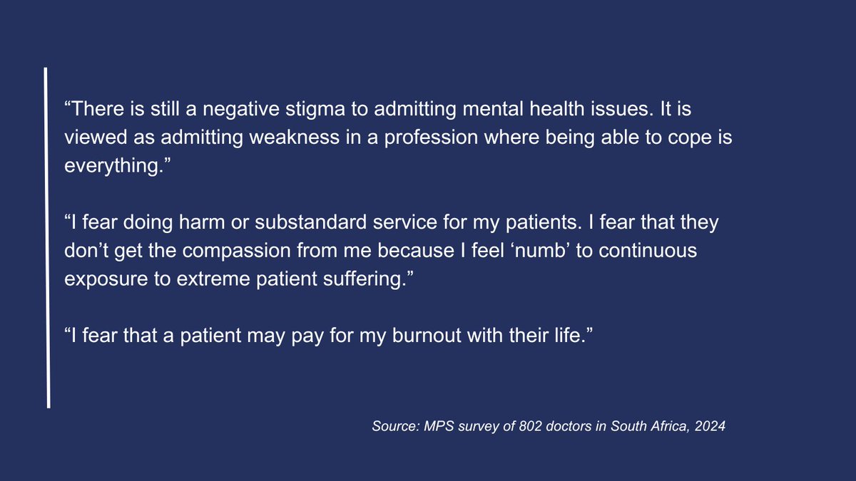 Comments like these demonstrate why we need greater education about presenteeism and the risks associated with it - to both the doctor and the patient 👇

medicalprotection.org/southafrica/ca…