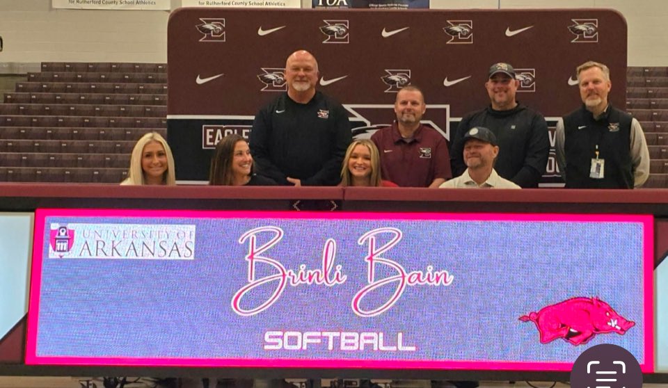 eaglevilleath's tweet photo. Congratulations Brinli Bain.
University of Arkansas, Softball. https://t.co/AuSllPBd1l