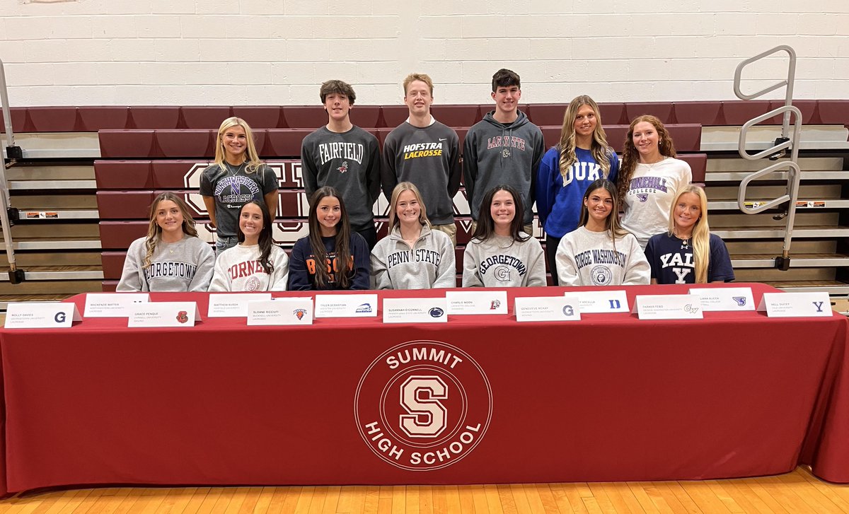 HAPPY NATIONAL SIGNING DAY!
Congratulations to these Summit High School senior student-athletes who have committed to continue their academic and athletic careers in college next year!