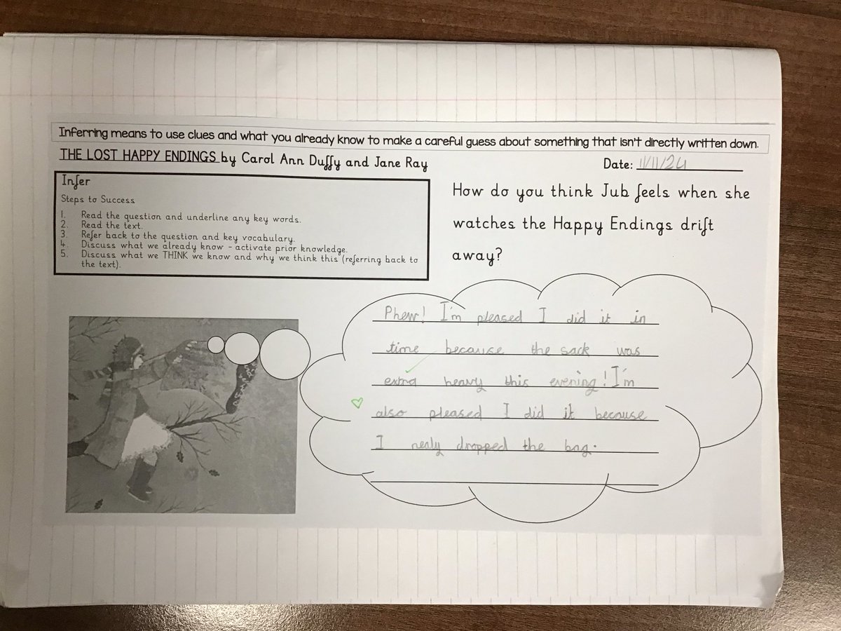 Thurlstone_Y3's tweet photo. A really well answered and presented piece of work in Reading today. #thurlstone_writing https://t.co/Tqi9psU4dt