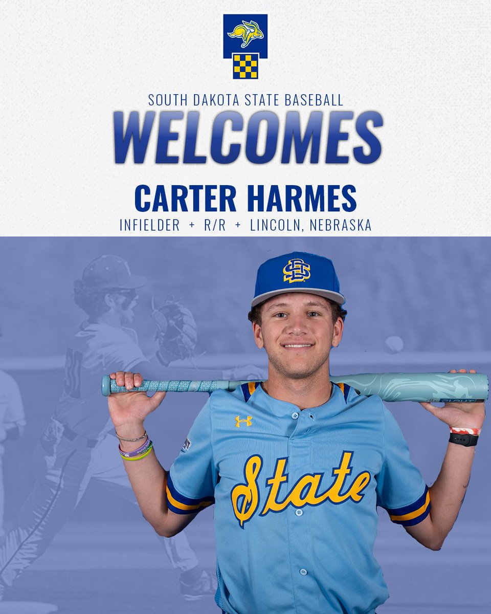 A highly ranked infielder from Lincoln East High School, Carter Harmes is officially a Jackrabbit!

🔹 Batted .311 as a sophomore and .360 as a junior
🔹 Drove in a combined 32 runs over last two seasons

#GoJacks 🐰 x #NationalSigningDay