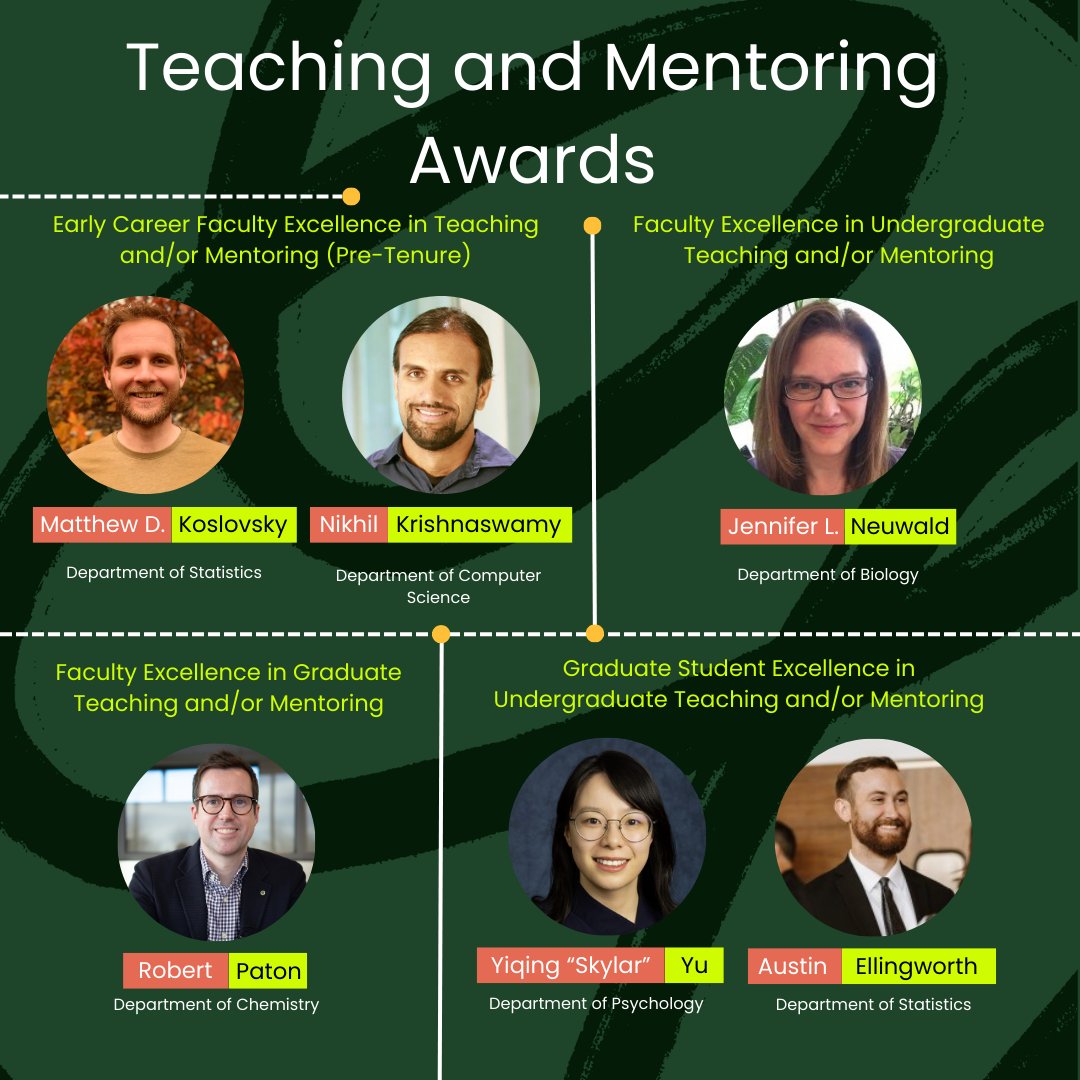 Huge congratulations to the 2024 College of Natural Sciences Professor Laureates and the Teaching and Mentoring Awards Recipients!

🔗col.st/N9il9

Check out the recipients below!👇