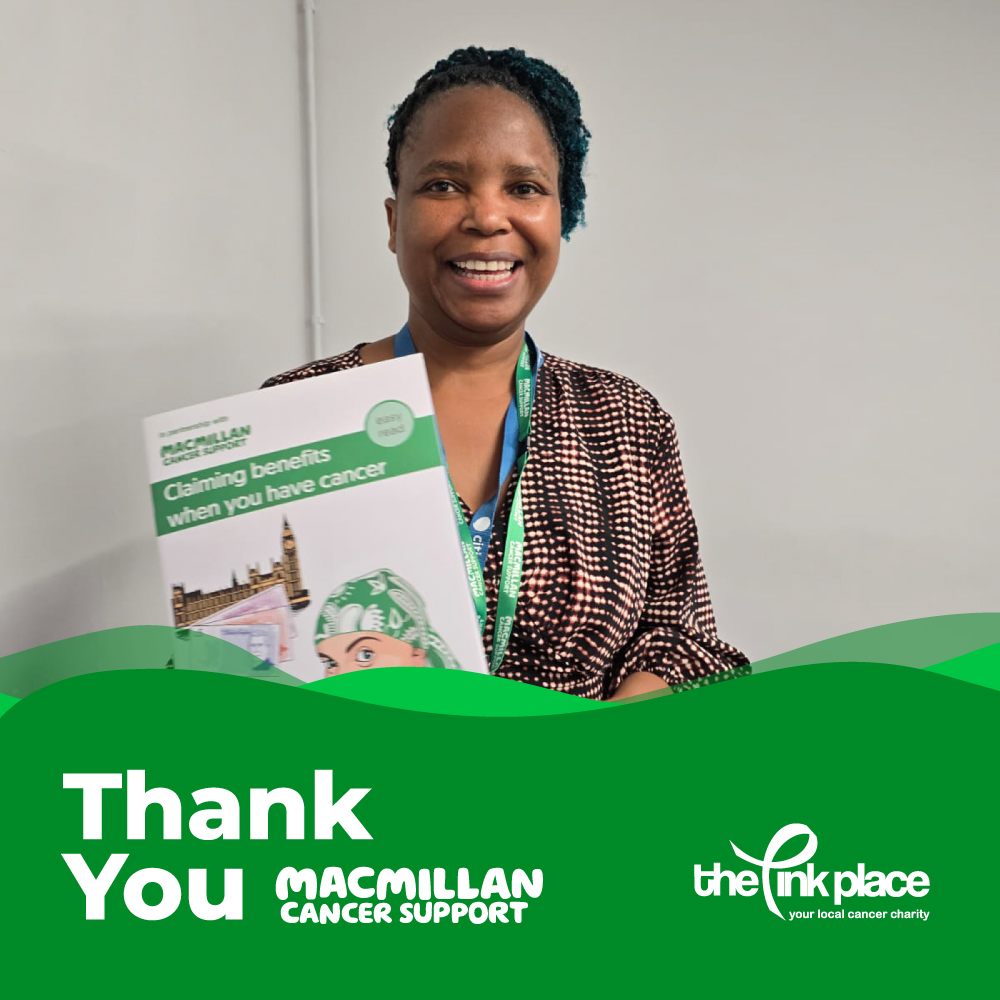Huge thanks to Janet Mukundu, <a href="/macmillancancer/">Macmillan Cancer Support</a>  Case Worker, who was a Guest Speaker for a recent Cancer Wellbeing Support Group at The Pink Place.

Janet was able to share some valuable information with the group and answered lots of pressing questions too.

Thank you 🙏