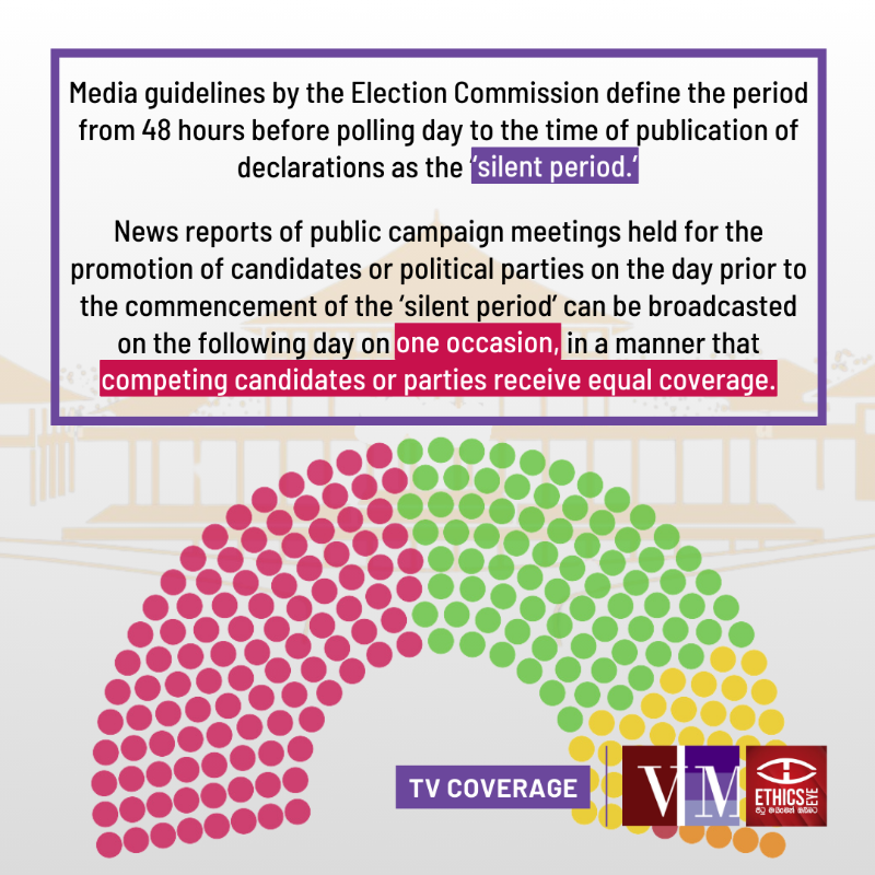 EthicsEye's tweet photo. ⏰At midnight on November 11 , the Election Commission commenced the silent period for the General Election

📺Here’s how prime time news bulletins in Sinhala TV channels allocated airtime for the final public rallies by political parties during this time

#lka #Media #EthicsEye