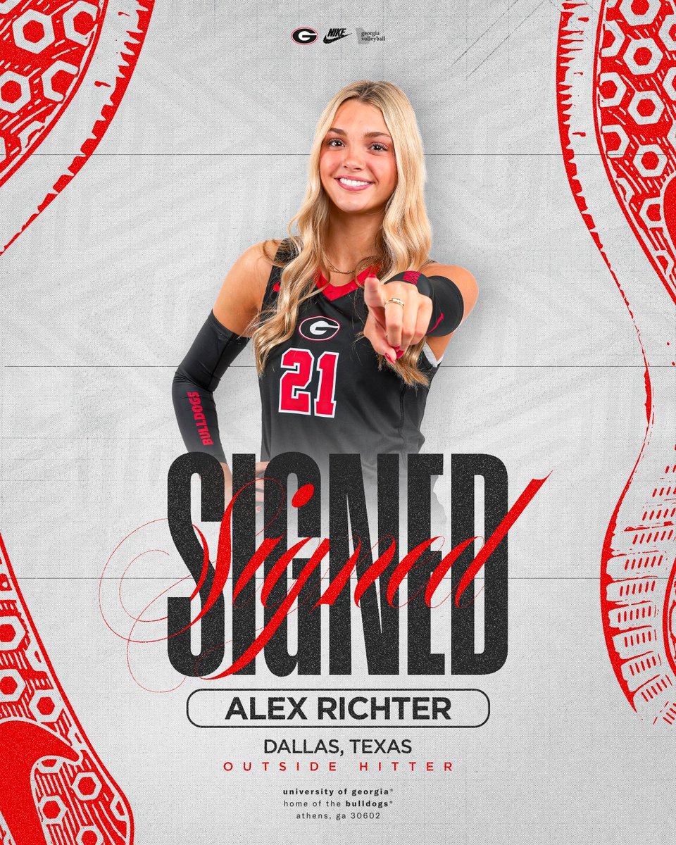 Georgia Volleyball (@ugavolleyball) on Twitter photo βοΈ π²πππΈπππ ππ πππ½πππ, <a href="/alex_richte/">Alex Richter</a> πΆ
π
ΏοΈ Outside Hitter
ποΈ Dallas, Texas
π« Highland Park HS
π Texas Advantage
π° gado.gs/cca
#GoDawgs βοΈ π²πππΈπππ ππ πππ½πππ, <a href="/alex_richte/">Alex Richter</a> πΆ
π
ΏοΈ Outside Hitter
ποΈ Dallas, Texas
π« Highland Park HS
π Texas Advantage
π° gado.gs/cca
#GoDawgs