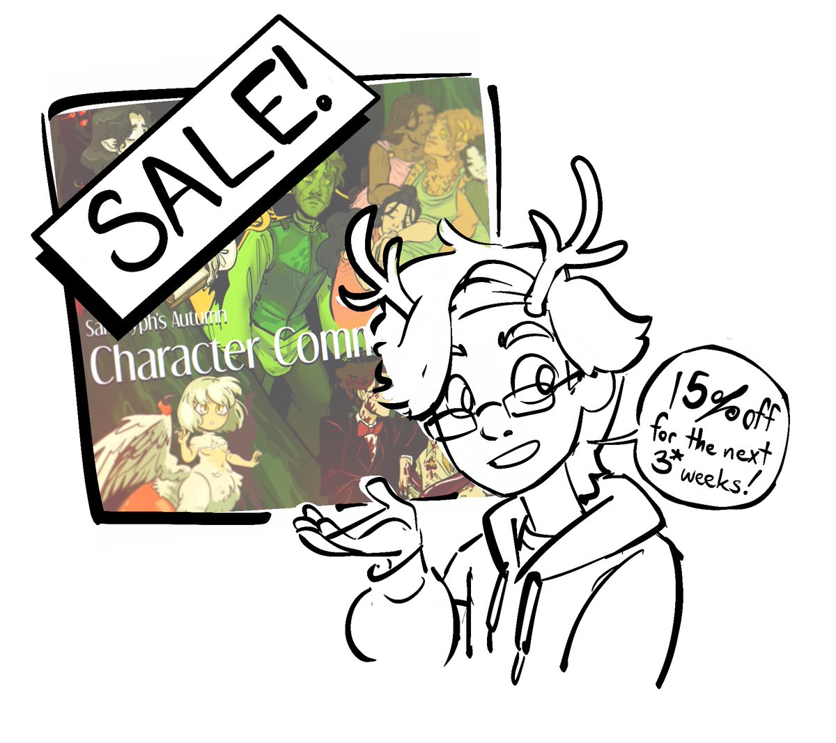 SamsGlyphs's tweet photo. Hey folks I’ve got a sale on all commissions on ko-fi until Dec. 11th- Use code HOLIDAY24 at checkout, link in bio https://t.co/8rDq1l0XYx
