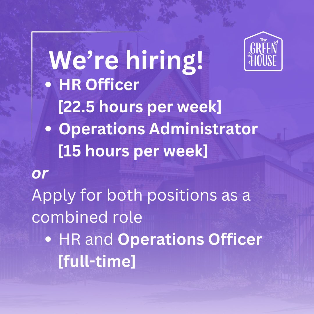 We’re hiring! We are looking for dedicated individuals to join our Bristol-based operations team. We have two part-time opportunities available which can be combined into one full-role for the right candidate. Details on how to apply here: the-green-house.org.uk/work-with-us/