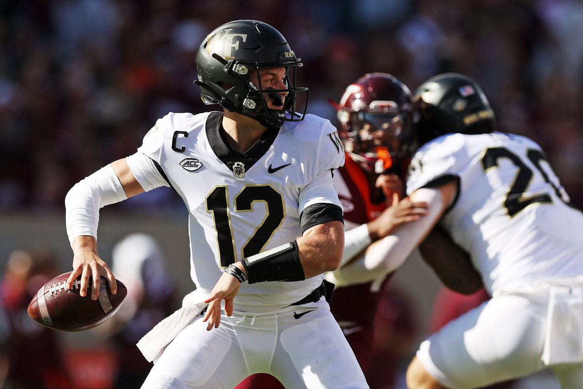 Former Wake Forest quarterback Mitch Griffis has announced he is eligible to play next season and is looking for a new school.

A former team captain, he started in 2023 and threw for 1,553 yards and 9 touchdowns. Also rushed for two scores. 

on3.com/db/mitch-griff…