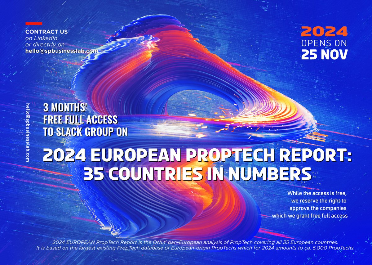 PropTech Bulgaria | Central & South-East Europe (@proptech_bg) on Twitter photo 🔊 WE OPEN ON 25 NOVEMBER 2024!
3-months' #FREE ACCESS Slack channel to the insights from the only pan-European PropTech report.
Comment below or directly approach us at hello@spbusinesslab.com to join. While the access is free, we reserve the right to approve the companies 🔊 WE OPEN ON 25 NOVEMBER 2024!
3-months' #FREE ACCESS Slack channel to the insights from the only pan-European PropTech report.
Comment below or directly approach us at hello@spbusinesslab.com to join. While the access is free, we reserve the right to approve the companies
