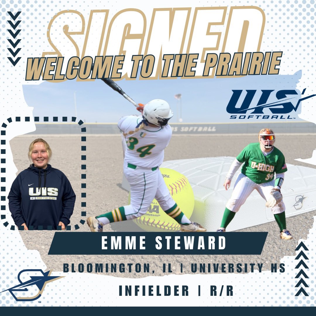 UIS_Softball's tweet photo. ✨𝑺𝒊𝒈𝒏𝒆𝒅✨
Emme Steward is continuing on as a Star! The All-State infielder holds the UHigh single season home run record and has already amassed 24 total career home runs. 
#WeAreStars 
#Unbreakable https://t.co/hl1tF8M6Xp