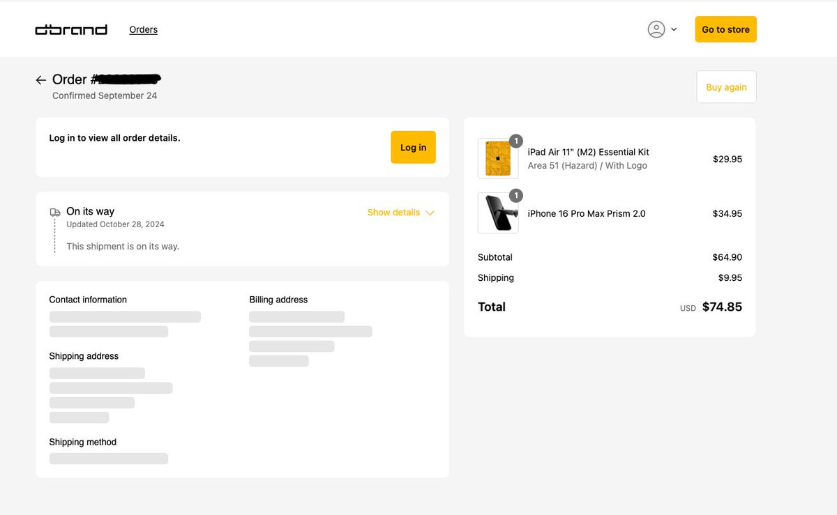 If you live outside of 🇺🇸, Don't bother ordering from <a href="/dbrand/">dbrand</a>. They issued invoice for 74.85$ as 99$, now I'm forced to pay customs fees for 80$. They don't even bother to respond to my support inquiries. They lost me as a customer. 🤮 #dbrandscam