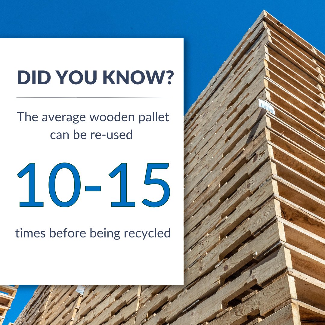 Happy #NationalRecyclingWeek! ♻️

Not only are pallets crucial to moving products efficiently, but they also play a key role in sustainability. Next time you see a pallet, think about the journey it’s been on!

#PalletsMoveTheWorld #Sustainability