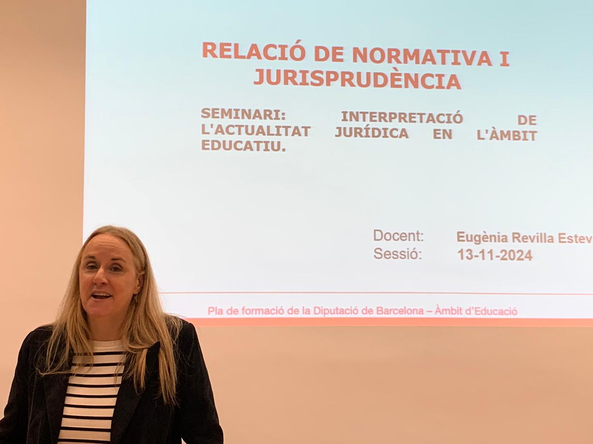 educadiba's tweet photo. Avui hem comptat amb @Eugenia_Revilla que ens ha posat al corrent de les novetats en legislació educativa que s'han produït en els darrers mesos https://t.co/5nkxeZzCWT