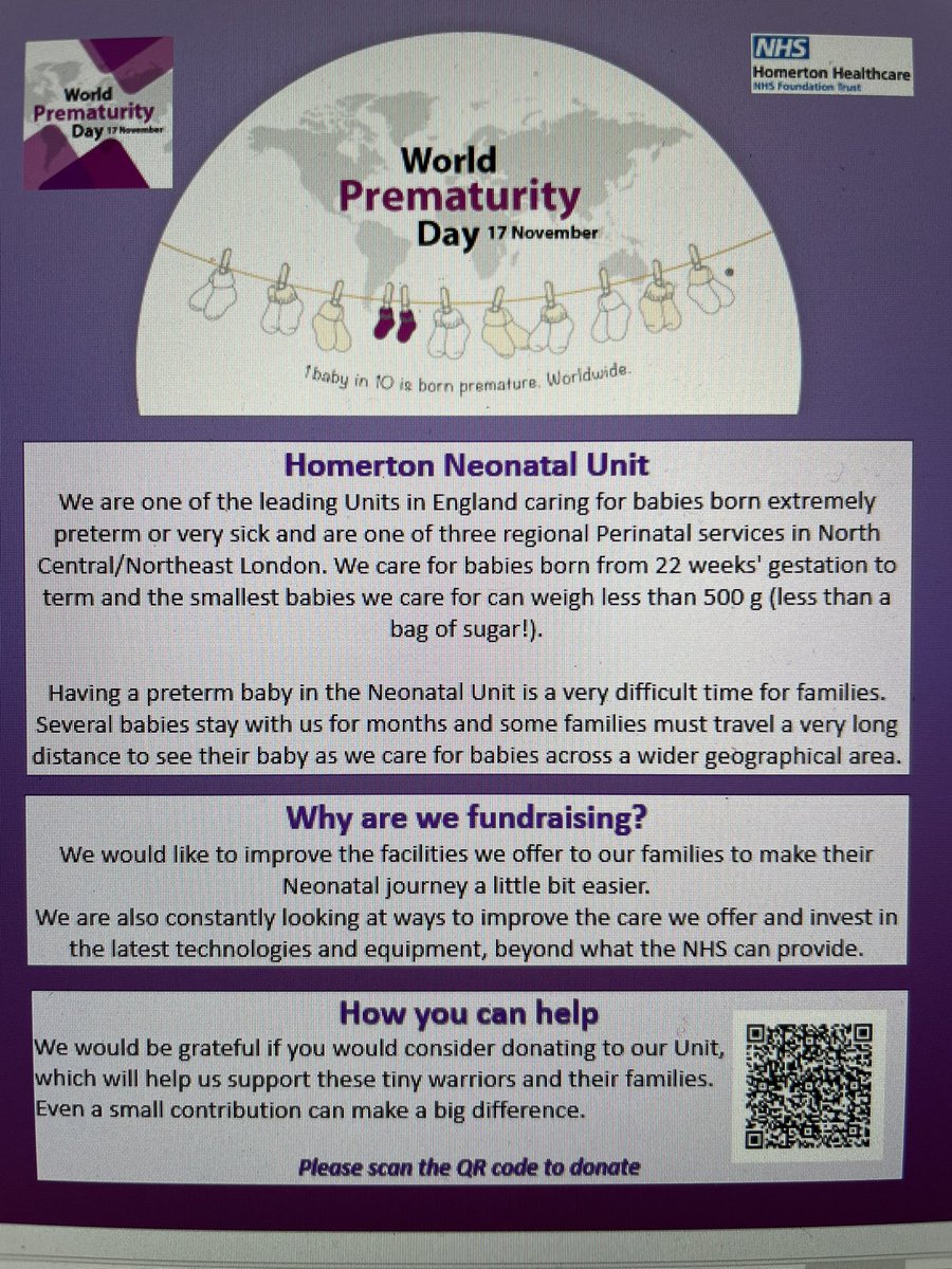 A fabulous cake bake sale taking place on Friday at Homerton Hospital supporting world prematurity day and Homerton Hope. Lots of lovely cakes and goody bags. Or make a donation below 😊
