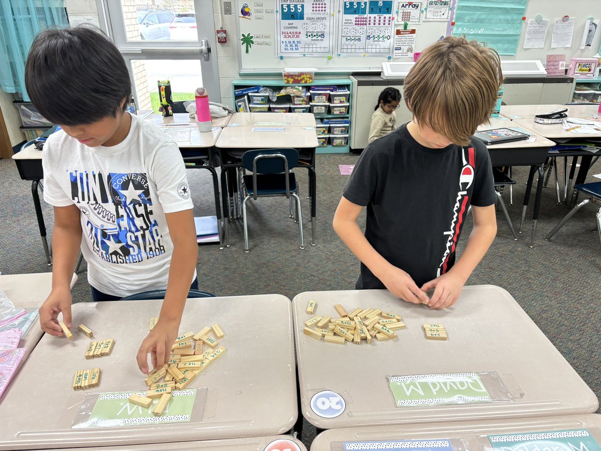 Third graders enjoyed using games to review their multiplication facts and products! #ilbsd13