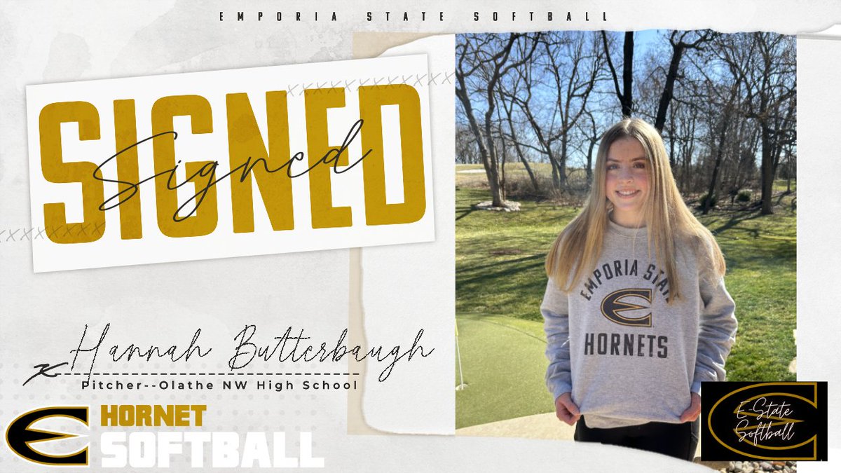 EState_Softball's tweet photo. It's official! Welcome home Hannah Butterbaugh. RHP from Olathe, KS! #StingersUp https://t.co/97lzXtiwIr