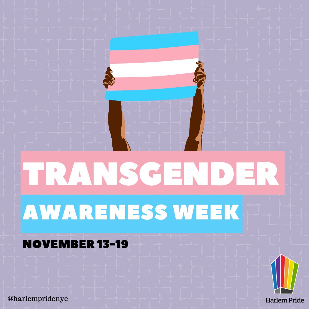 Join us in recognizing Transgender Awareness Week, November 13th - 19th. Together, we can help uplift members of the transgender community by increasing understanding of transgender people and the issues they face. 🏳️‍⚧️ #TransAwarenessWeek