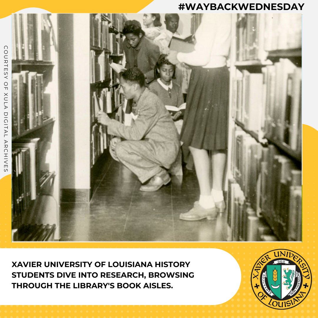 XULAalumni's tweet photo. On this #WaybackWednesday, we’re stepping into the archives. Remember when the only way to conduct research was through books? 📚 Do you recall the hours spent within these walls? Share your study memories with us! 🕰️
#XULAHistory #Xula1925 #XavierArchives https://t.co/Bo1DuKZ0di