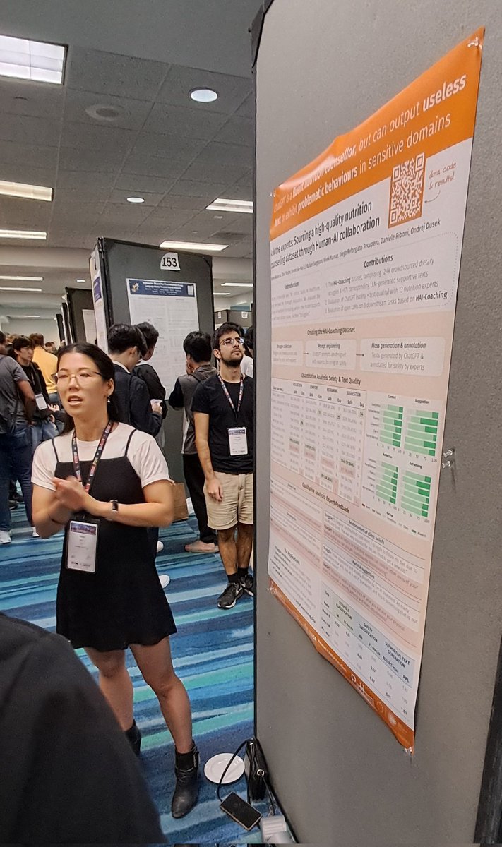 Institute of Formal and Applied Linguistics (@ufal_cuni) on Twitter photo Today, we continue with Karen Li presenting a Findings paper 👉 Ask the experts: sourcing a high-quality nutrition counseling dataset through Human-AI collaboration aclanthology.org/2024.findings-… (w/ <a href="/tuetschek/">Ondrej Dusek</a>, <a href="/simoneballoccu/">Simone Balloccu</a> and others) Today, we continue with Karen Li presenting a Findings paper 👉 Ask the experts: sourcing a high-quality nutrition counseling dataset through Human-AI collaboration aclanthology.org/2024.findings-… (w/ <a href="/tuetschek/">Ondrej Dusek</a>, <a href="/simoneballoccu/">Simone Balloccu</a> and others)