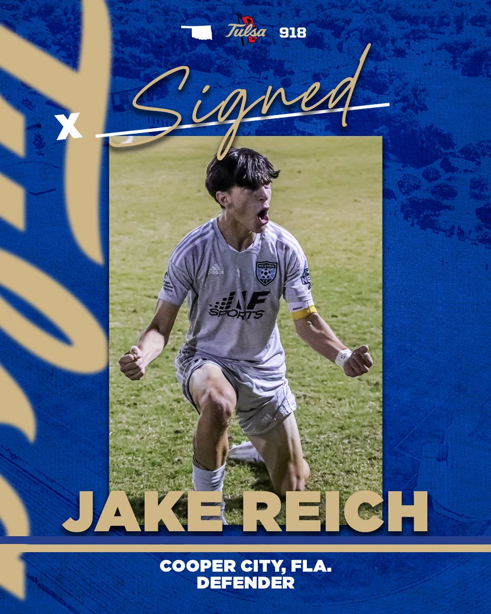 TulsaMSoccer's tweet image. Welcome to the Golden Hurricane Family, Jake! 🌀
#ReignCane