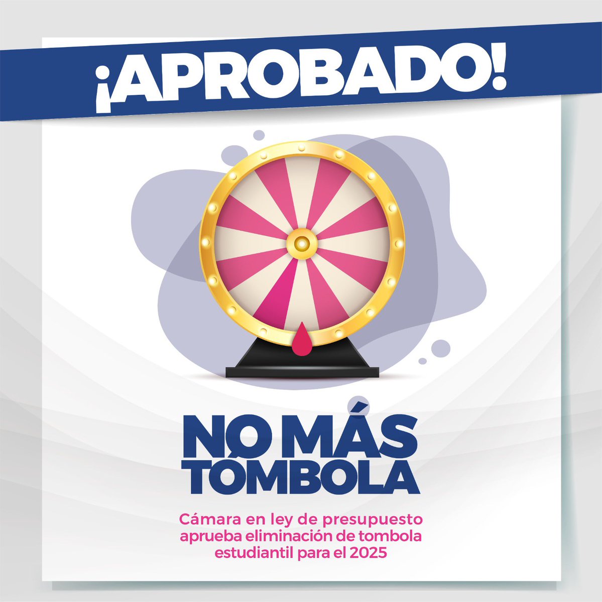 ¡IMPORTANTE LOGRO! 
Cámara de diputados vota en sala por ley Presupuesto 2025 ELIMINAR TÓMBOLA para el próximo año.

Aunque aún debe pasar al Senado damos las gracias por devolver el derecho a los Padres.
#ChaoSAE
#ConMisHijosNoTeMetas 🇨🇱 <a href="/confepachile/">CONFEPA CHILE</a> <a href="/MiDerechoEducar/">#MiDerechoAEducar</a>