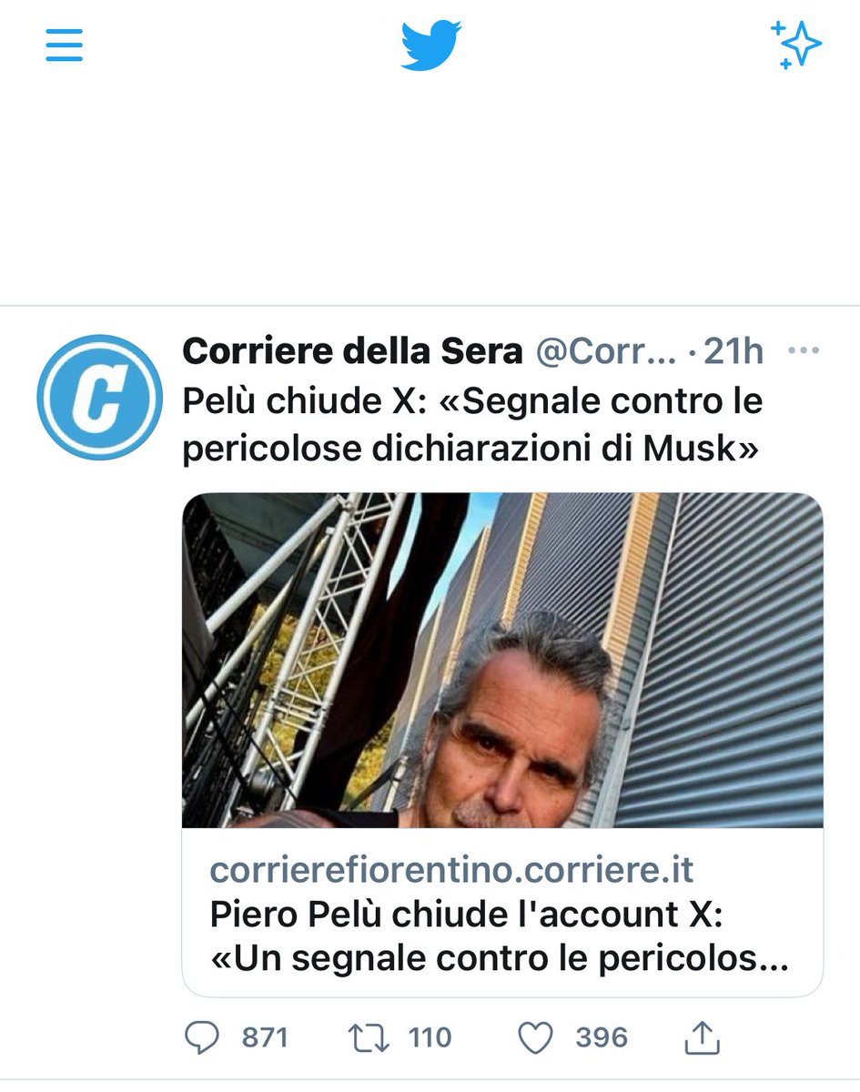 Io volevo solo dire che ho ancora Twitter e alla luce delle dichiarazioni di #Musk oggi, la ritengo una grande forma di resistenza! 
ps. #Mattarella è un grandissimo uomo delle istituzioni.