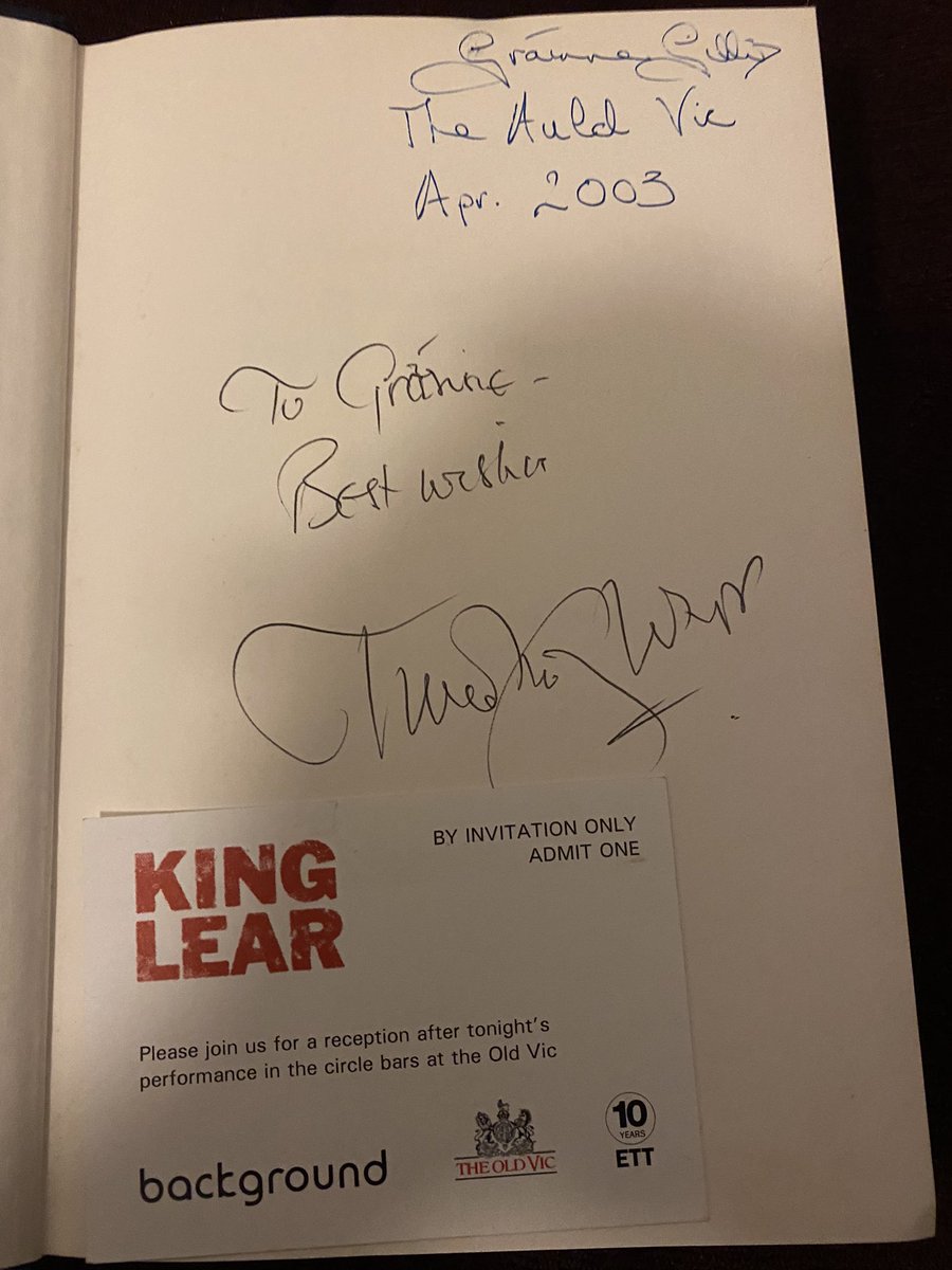 One of my most treasured possessions. Vale Timothy West.