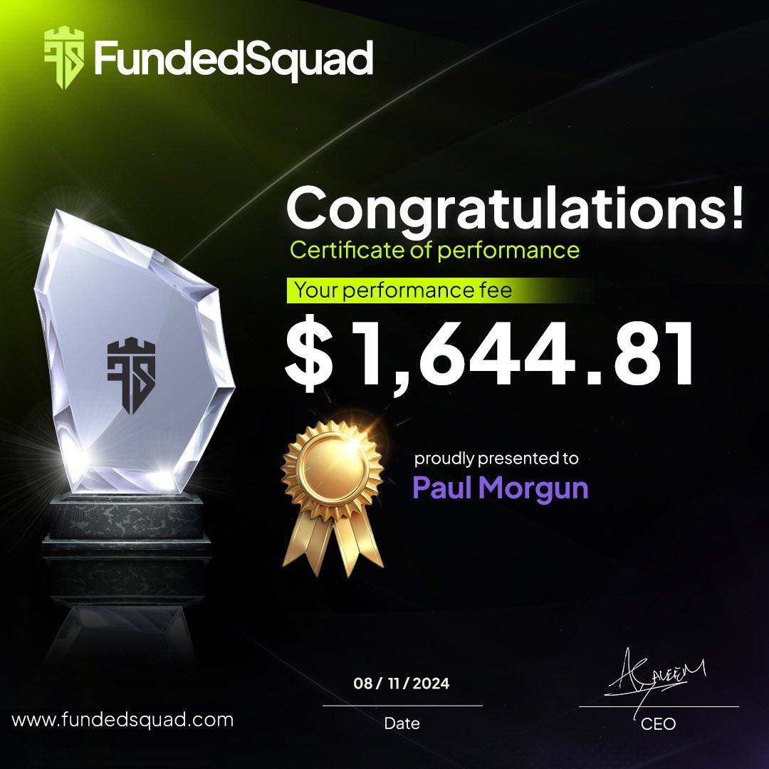 iamsulemanshah's tweet photo. 🎉Payday Every Day at @fundedsquad!🚀
🔥Fast Payouts: Approved & Sent in 5 Minutes!
🎊 Congrats Paul on your #QuickPayout from a $50k Instant Funded Account!
#InstantFunding #ForexTrading #SuccessStory