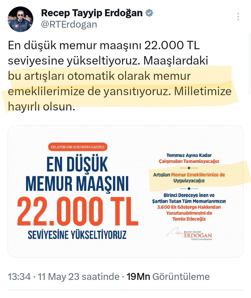 YilmazsenT's tweet photo. @cemkucuk55 #AdaletinYüzyılı dediniz
30-35 yıl çalışan
#EmekliMemur 
yıllarca tabi olduğu yasaları yok sayılarak,
bir ek maddeyle tek seferde maaşı açlık seviyesine indirildi,
sefalete itildi üstüne 
#Emekliyılı dediniz..
Onsekiz aydır 👇
#MemurEmeklisineAdalet https://t.co/JVxRGhxgMk