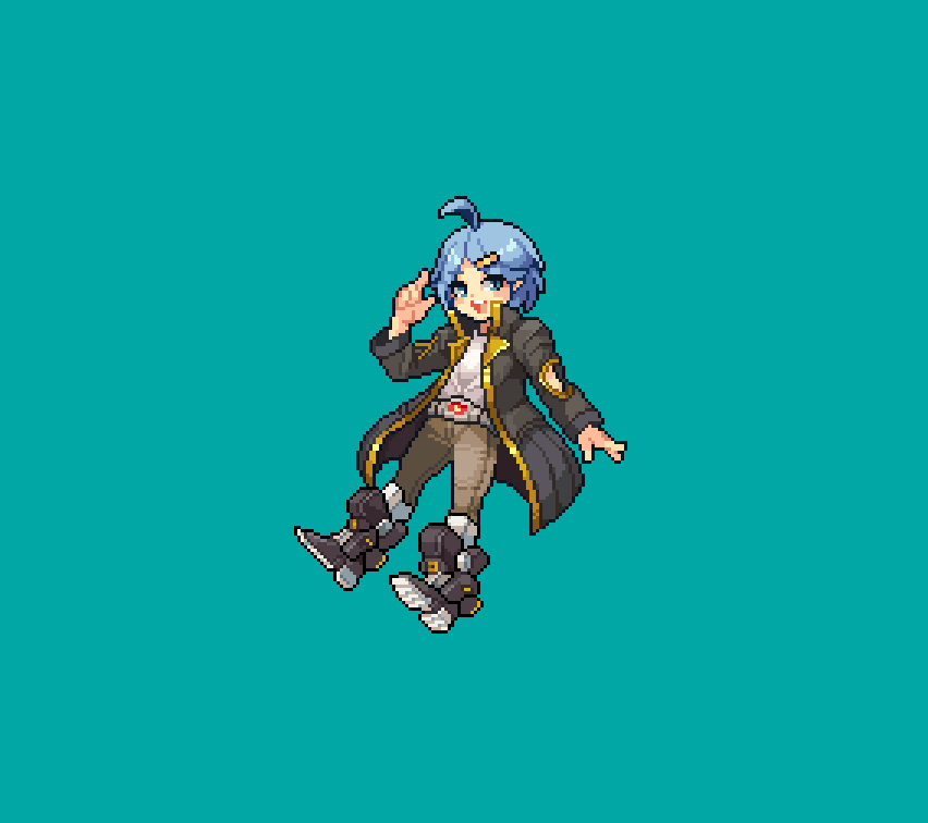 #Ebou #pixelart #ドット絵  开发者在游戏内形象
