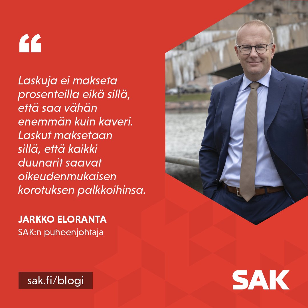 duunarit's tweet photo. Jos ja kun haluamme, että työnteko Suomessa kannattaa ja kukkarossa on muutakin kuin matti, niin nyt on se tekemisen hetki, kirjoittaa SAK:n puheenjohtaja @ElorantaJa blogissamme. 

🔗 Lue blogikirjoitus https://t.co/Ya7QaZ7FIW

#VoitollaTyöhön https://t.co/zioKl8ZBqo