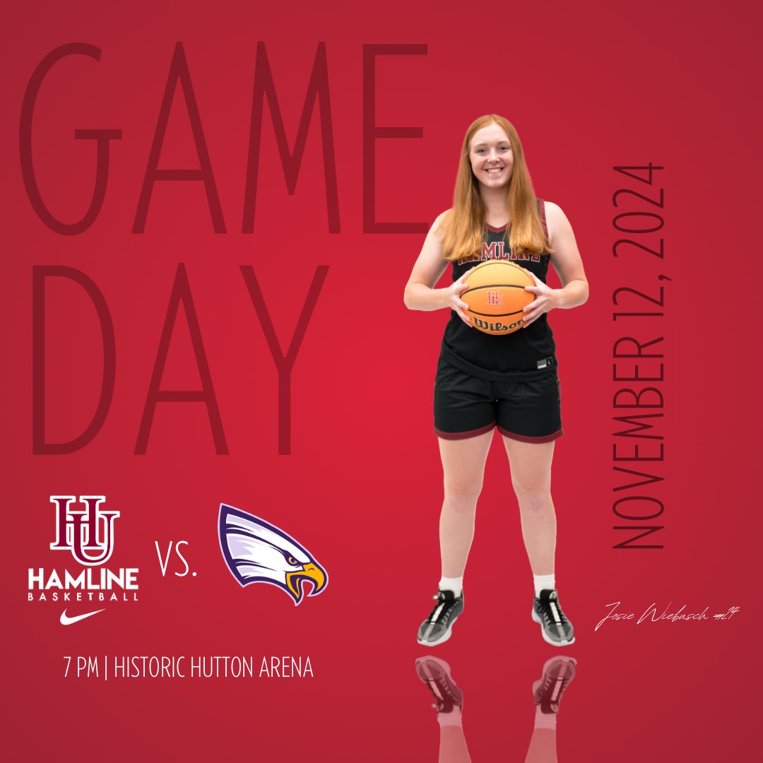 🚨GAME DAY - HOME OPENER‼️

🏀- vs. Northwestern (MN)
📍- Historic Hutton Arena 
⏰- 7:00 PM
💻- miacsportsnetwork.com/hamline/

#goHU