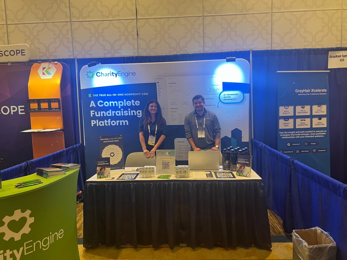 If you're chilling in the Big Easy at aasp Summit 2024, stroll by booth 112 and say hi to Rhys and Stefanie! You can enter to win prizes or swipe CharityEngine merch for free. They'd love to tell you how to walk away with a $50 Amazon gift card, just in time for the holidays!