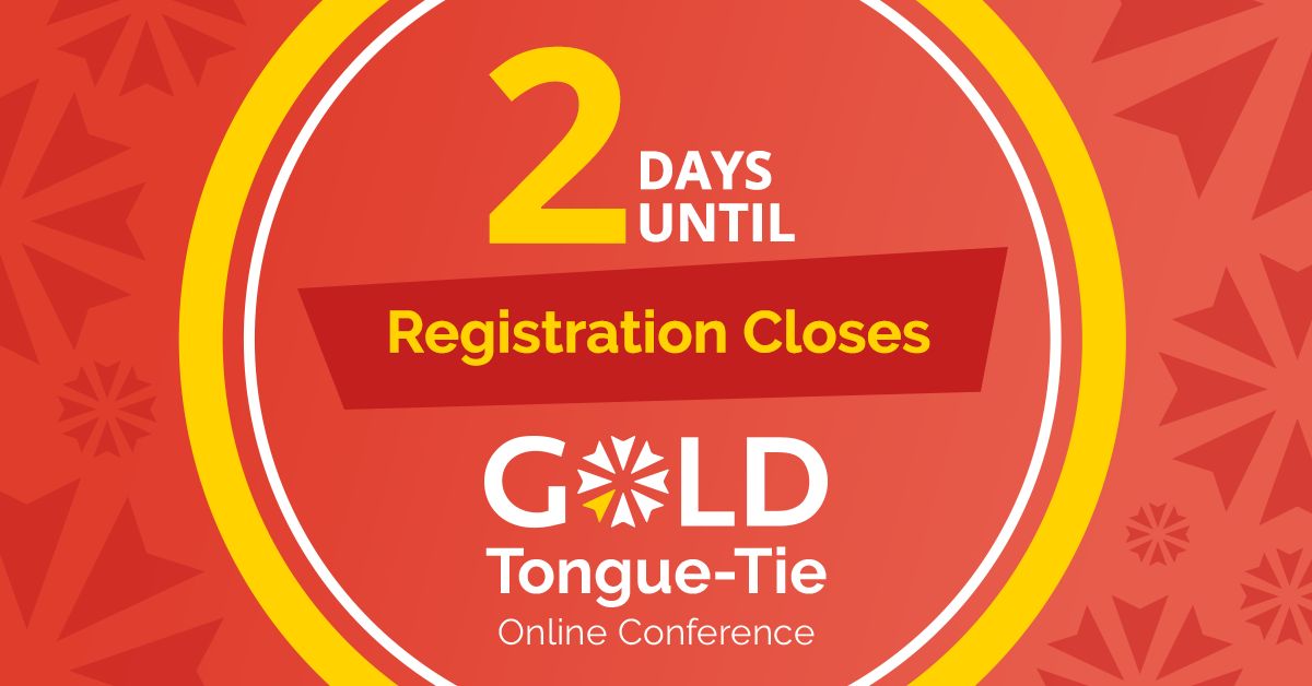 GOLDLearningEd's tweet image. 🏃🏼‍♀️ Get in before this opportunity is gone! #GOLDTongueTie2024 registration closes Nov 15! Access 13.5+ hours of accredited education from international experts: goldtonguetie.com/conference/reg…
#TongueTie #LipTie #breastfeeding
