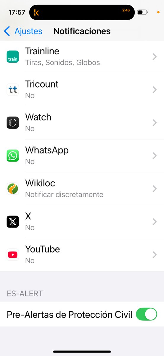 ⚠️ Hay gente que no ha recibido la alerta ES-ALERT.

Ojo, si tienes iPhone, revisa esto:

➡️ AJUSTES
➡️ NOTIFICACIONES
➡️ BAJA HASTA ABAJO, AL FINAL DEL TODO
➡️ CLIC
