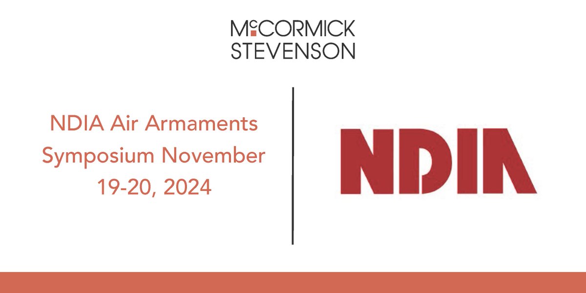Join <a href="/mccst/">McCormick Stevenson</a> at the 50th Air Armaments 2024 Symposium on 11/19-20 in Ft Walton Beach! Let’s get together to collaborate for the next gen tech in #armaments! Register at bit.ly/4g0nY8X #engineering mccst.com #NDIAGulfCoastChapter