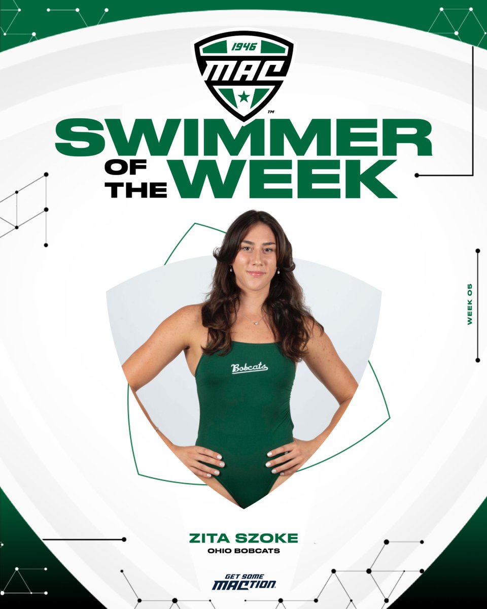 🌊 Swimmer of the Week 🏊‍♀️

Sophomore Zita Szoke was in top form on Saturday against Miami, winning 3️⃣ individual events and 1️⃣ relay. She took first in the 200 free (1:49.77), 50 free (23.13), and 100 free (50.02), before helping <a href="/OHIOswimdive/">Ohio Swimming and Diving</a> win the 400 free relay in 3:26.34.